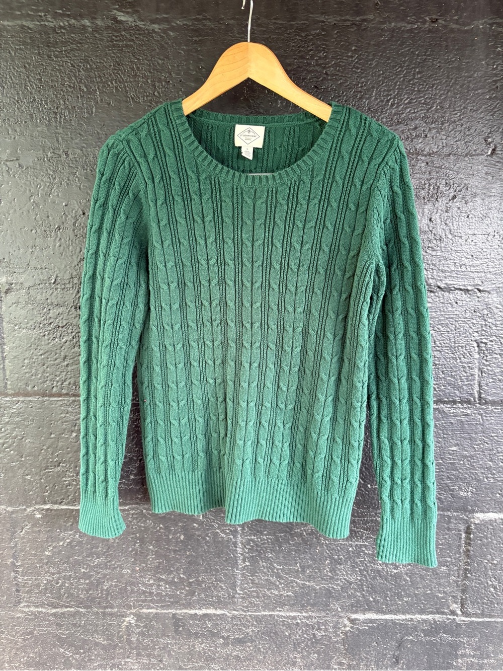 St. John's Bay Green Cable Knit Sweater